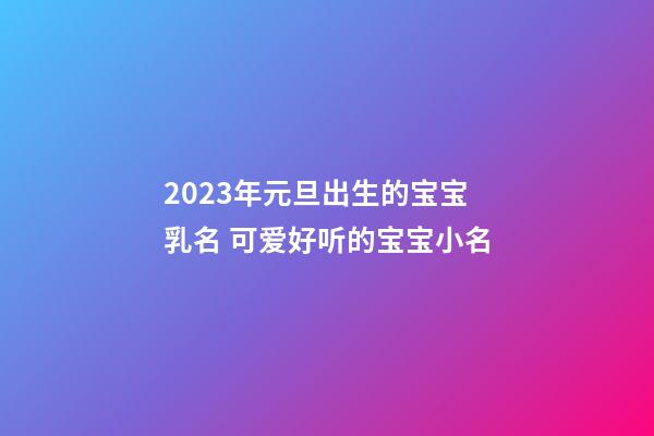 2023年元旦出生的宝宝乳名 可爱好听的宝宝小名